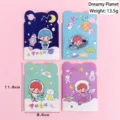 Set of 4 cute cartoon astronaut shaped mini pocket notebooks for kids stationery - Dreamy Planet