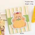 Cartoon pumpkin bear shaped sticky notes for students message memo and journaling - 30 Sheets / Pumpkin Bear