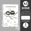Cuaderno de espiral A5 con lindos personajes de dibujos animados y 60 hojas rayadas - A5 (60 Hojas) / Susuwatari (5516SHINE)