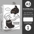 Cuaderno A5 de hojas sueltas con diseño de gato negro 60 hojas rayadas - A5 (60 Hojas) / Gato Negro (5517Happiness)