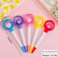 Set of colorful cartoon cat paw rotating ballpoint pens for stress relief and writing - Cat Paw Rotating Pen / 0.5mm Bullet Tip