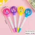 Cute cartoon little bee spinning decompression ballpoint pens set in four vibrant colors - Little Bee Rotating Pen / 0.5mm Bullet Tip