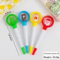 Cartoon Christmas series spinning ballpoint pen with rotating tree and snowman figures - Christmas Series 4 Rotating Pen / 0.5mm Bullet Tip