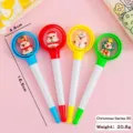 Cute cartoon Christmas themed spinning pens set for students with 16.5cm length and 20.8g weight - Christmas Series 5 Rotating Pen / 0.5mm Bullet Tip
