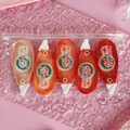 Set of 5 colorful dot glue tapes in transparent pouch for scrapbooking - 5 Units (30M Total) / Gradient Red