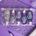 Set of 5 purple gradient double sided dot glue tape rollers for journaling craft - 5 Units (30M Total) / Gradient Purple