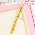 Cute yellow tennis theme HB writing pencil for school children with top eraser 18.8cm - Tennis Ball / Yellow