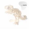 Detailed view of a 3D printed T-Rex dinosaur skeleton figure in a silk white finish - T-Rex Skeleton (Silk White) / 17cm