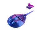 Detailed 3D printed articulated horseshoe crab fidget toy in vibrant laser purple - Horseshoe Crab (Laser Purple)