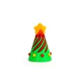 Vibrant green and red 3D printed Christmas tree twist fidget toy with yellow star topper - Christmas Tree / 2.55x4cm
