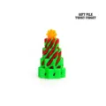 3D printed Christmas gift pile twist fidget toy featuring festive red and green colors - Gift Pile Style / 2.3x3.95cm