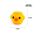 Yellow 3D printed duckling twist fidget toy, 4.2cm width by 3.7cm height SKU view. - Duck Twist Fidget