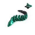 Anguila articulada impresa en 3D en color verde oscuro con texturas muy realistas - Anguila de 9CM (Verde Oscuro)