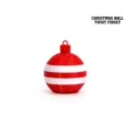 3D printed Christmas ball fidget toy with red and white spiral twist design - Christmas Ball Shape / 3.3x3.95cm