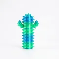 3D printed cactus massage fidget toy in green blue silk finish ornament - Rotating Cactus (Silk Star) / Silk Green Blue Gradient