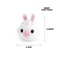 White 3D printed rabbit twist fidget toy for stress relief, 4.85cm height - Rabbit Twist Fidget