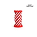 Red and white spiral 3D printed candy twist fidget toy for Christmas stress relief. - Candy Shape / 2x4cm