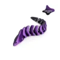 Juguete de adorno de esqueleto de anguila articulado impreso en 3D en color púrpura oscuro - Anguila de 9CM (Morado Oscuro)