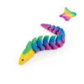 Anguila articulada impresa en 3D arcoíris - Anguila de 9CM (Arcoíris #1)