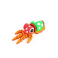 Juguete de calamar articulado impreso en 3D con degradado multicolor y juntas - Estilo Sol - Degradado Rojo Naranja