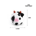 3D printed cow twist fidget toy for stress relief, white with black spots, 4cm size. - Cow Twist Fidget