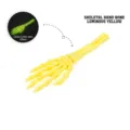 Main de squelette lumineuse imprimée en 3D jaune pour votre décor de Halloween - Mini / Os de la Main / Jaune Luminescent