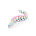Juguete de anguila arcoíris articulado impreso en 3D en colores pastel para escritorio - Anguila de 9CM (Arcoíris #2)
