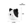 3D printed orange and white cat twist fidget toy for stress relief, 4cm dimensions - Cat Twist Fidget