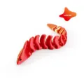 Anguila articulada impresa en 3D en rojo láser brillante - Anguila de 9CM (Rojo Láser)