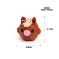 3D printed animal fidget toy in brown horse shape, 4.2cm compact size for stress relief - Horse Twist Fidget