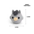 Compact 3D printed donkey twist fidget toy in gray, 4.2cm stress relief office gadget - Donkey Twist Fidget