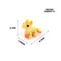 Figurina unicorno arcobaleno stampata in 3D altezza 4,1 cm e lunghezza 4,5 cm - Unicorno (Arcobaleno 3)
