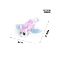 Detailed 3D printed crystal dragon figurine with pink gems and blue wings, 7.4cm size - Crystal Dragon / Single Dragon Figurine