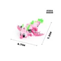 Pink 3D printed articulated pitaya dragon figurine for desk decor - Pitaya Dragon / Single Dragon Figurine
