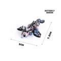 Detailed 3D printed multicolor butterfly dragon figurine for creative fantasy home decor - Butterfly Dragon