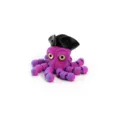 3D printed articulated pirate octopus toy desktop ornament with vibrant purple gradient finish - Pirate captain (la la land)