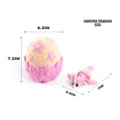 3D printed pink sakura dragon egg with articulated mini dragon toy and dimensions - Sakura Dragon Egg Set