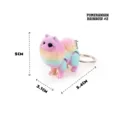 Articulated 3D printed Pomeranian rainbow dog keychain with dimensions 5.4x3.1x5cm - Pomeranian Style (Rainbow No. 2)