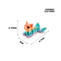 Statuina Purrmaid stampata in 3D in colori arcobaleno silk candy, lunga 4,7 cm - Purrmaid (Caramella di Seta)