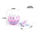 Detailed 3D printed crystal dragon egg set with articulated dragon figurine for display - Crystal Dragon Egg Set