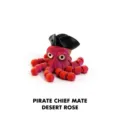 Articulated 3D printed pirate octopus desktop toy ornament in Desert Rose gradient finish - Pirate captain (desert rose)