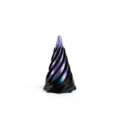 3D-gedrucktes Spiral-Fidget-Spielzeug aus Seidenschwarz und Mermaid-PLA-Filament - PLA Schwarz + Meerjungfrau