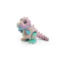 Detailed macro shot of a 3D printed T-Rex toy with vibrant gradient color textures - Mist Forest / Mini