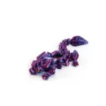 Articulated 3D printed crystal dragon toy ornament in vibrant iridescent laser purple finish - Crystal Horned Dragon / 12cm / Laser Purple