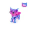 Vista detallada de una figura de chihuahua demonio articulada impresa en 3D en degradado - Atardecer de Nebulosa