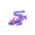 Detailed view of 3D printed articulated dragon ornament with nebula sunset gradient colors - Nebula Sunset / 30cm