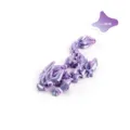3D printed articulated crystal dragon figurine in pearlescent Dreamy Blue finish - Crystal Horned Dragon / 12cm / Dreamy Blue