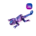 Detalle de figura de camaleón articulada impresa en 3D en acabado metálico púrpura - 17.5cm / Camaleón Articulado (Púrpura Láser) / Púrpura Láser