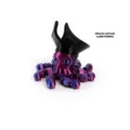 3D printed articulated pirate octopus toy in laser purple finish - Pirate captain (laser purple)