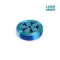 Dettaglio macro di un fidget spinner a ingranaggi stampato in 3D, verde laser. - 行星指尖陀螺(镭射绿)